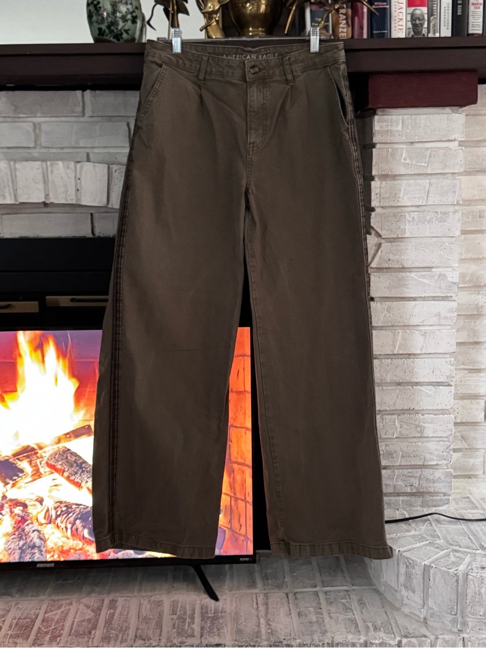 American Eagle × The Ziegler Sisters Stretch High-Waist Baggy Wide-Leg Pant 10L